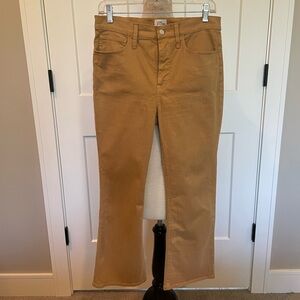 JCrew Demi Boot Crop Pant. Size 28. Color: wheat.